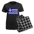 thumbnail image 5 of CafePress - Greece Flag Women's Dark Pajamas - Women's Short Sleeve Print T-Shirt and Pants Dark Cotton Pajama Set, 5 of 7