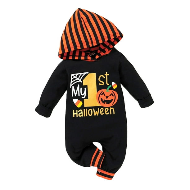 Actoyo Newborn Baby Boys Girls My First Halloween Long Sleeve Striped