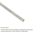 thumbnail image 4 of Uxcell Titanium Round Rod,Half-Hard TC4 Titanium Alloy,Round Bar Rod,6.5 x 150mm 2pcs, 4 of 5
