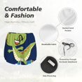 thumbnail image 4 of Balery Dino Playing Roller Skate Pantalones cortos deportivos para mujer con forro y dos bolsillos, elásticos, para entrenamiento, gimnasio, yoga-Medium, 4 of 7