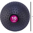 thumbnail image 3 of Fitvids 10 Pound Weighted Medicine Ball for Home Gym Training and Fitness, Purple, 3 of 6