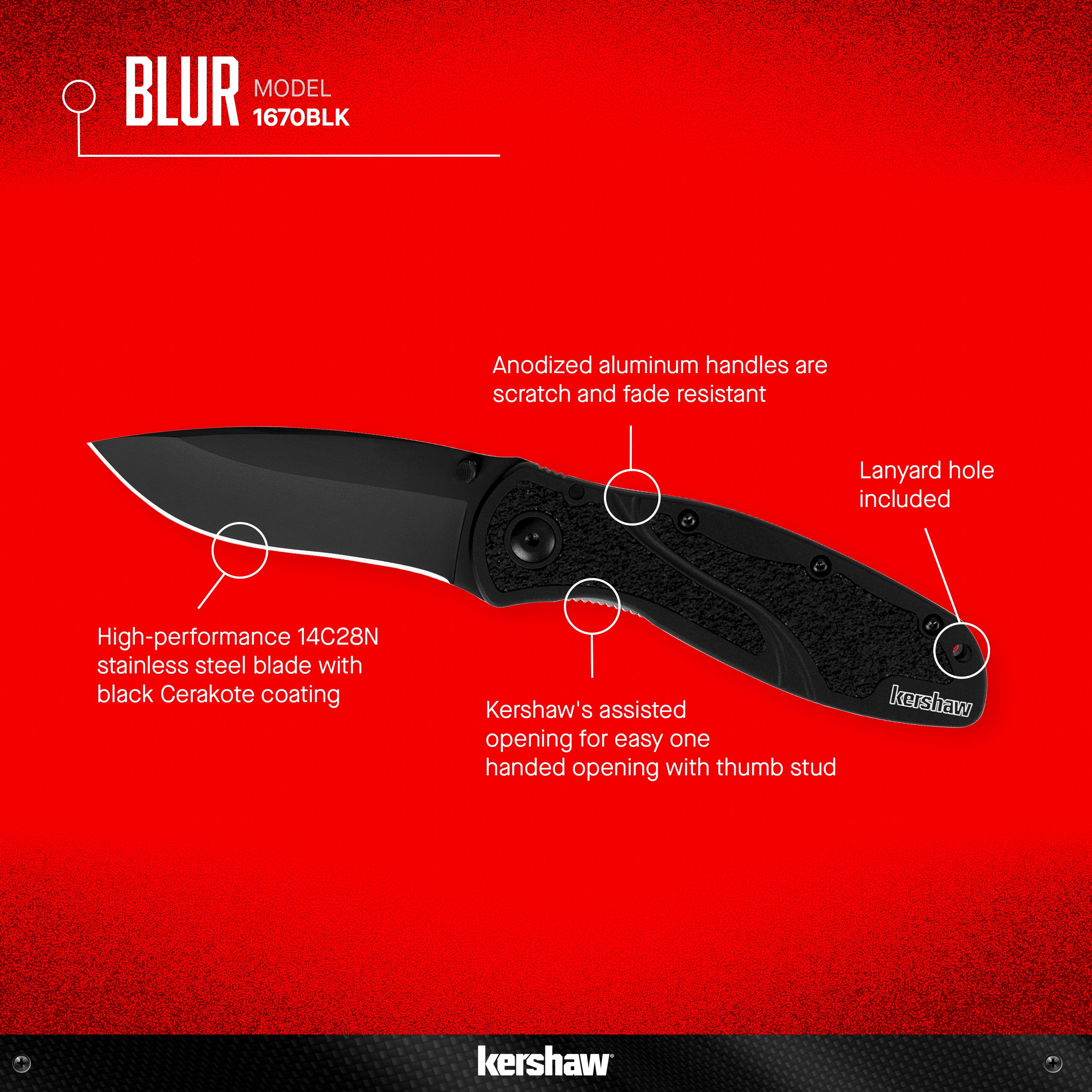 Kershaw Blur Black Pocketknife