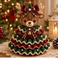 thumbnail image 2 of Crochet Animal Christmas Tree DIY Kit,Christmas Yarn Craft Set with Animal Character Design,Handmade Holiday Ornament Making Kit,DIY Crochet Decoration for Home Tabletop Display (G), 2 of 7