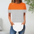 thumbnail image 2 of HAPIMO Women's Trendy Loose Tops Clearance Casual Comfy Short Sleeve Shirts Clothing V Neck Pullover Sale Rainbow Gradient Tees Fashion Summer, 2 of 3