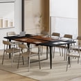 thumbnail image 3 of 96-inch conference table, equipped with power sockets, large conference table, sturdy metal legs, 2 cable clamps, modern office conference table, suitable for 8 to 10 people to use, 3 of 8