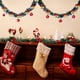 thumbnail image 1 of Adornos navideños, colgante para árbol de Navidad con cinta floral de 2 metros de largo con cordón y pompones. Ideal para árboles de Navidad y decoración de ventanas. Parte superior de plástico., 1 of 6
