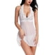 thumbnail image 1 of Conjunto de Ropa de Dormir de Encaje para Mujer Vestido Halter Lencería Malla Chemise Babydoll-Blanco-XLarge Sailing Electrónica, 1 of 5