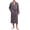 Brown, variant on ZVNAΖH Men's Silky Satin Bathrobe with Embroidered Monogram, Long Sleeve Lightweight Kimono Robe with Pockets and Belt, M-4XL