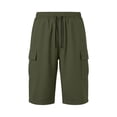 thumbnail image 3 of FhsagQ Male Cargo Short Pants for Men with Slanted Front Pockets and Backless Design for Utility Workwear Army Green Size XXL, 3 of 8