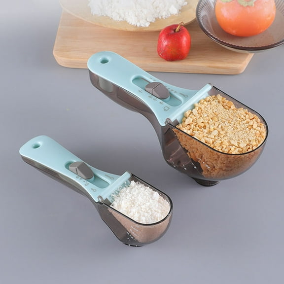 Minkissy Adjustable Measuring Cups and Spoons Set, Gadgets with Capacity Markings for Easy Cooking and Baking