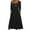 Black, variant on Women's Long Sleeve Ruched Layered Ruffle Hem Tiered A Line Maxi Dress Casual Round Neck Empire Waist Flowy Long Dresses with Pockets