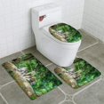thumbnail image 1 of ABPHQTO Macacos de cola larga Juego de alfombras de baño de 3 piezas Alfombra de baño Alfombra de contorno y tapa de inodoro ABPHQTO  Cont-CHAPPLE-25631, 1 of 2