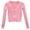 Pink, variant on LYHaoo Girls Ballet Dance Crop Top Sweater Long Sleeve Sport Sweatshirt With Thumb Hole Soft Basic Sizes 4-5 Years Gray