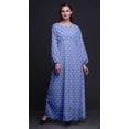 thumbnail image 2 of Bimba Robe Maxi d'Été Décontractée pour Femmes en Georgette Mousse à Imprimé Floral Rose, Taille Élastique Longue - X-Grand, 2 of 5