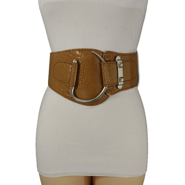 Alwaystyle4You Women Elastic Brown Hip Waist Fashion Corset Belt Big