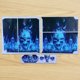 thumbnail image 1 of Calcomanía de consola a prueba de agua para PS4 4 Console 2 Controller Sticker (calavera azul, 1 of 8