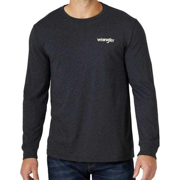 Wrangler® Men's Long Sleeve Caviar Heather Graphic Shirt 112319282