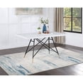 thumbnail image 3 of Coaster Gabrielle Marble Top Rectangular Dining Table in White and Black, 3 of 8
