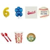 Baseball 6th birthday party supplies pack for 16