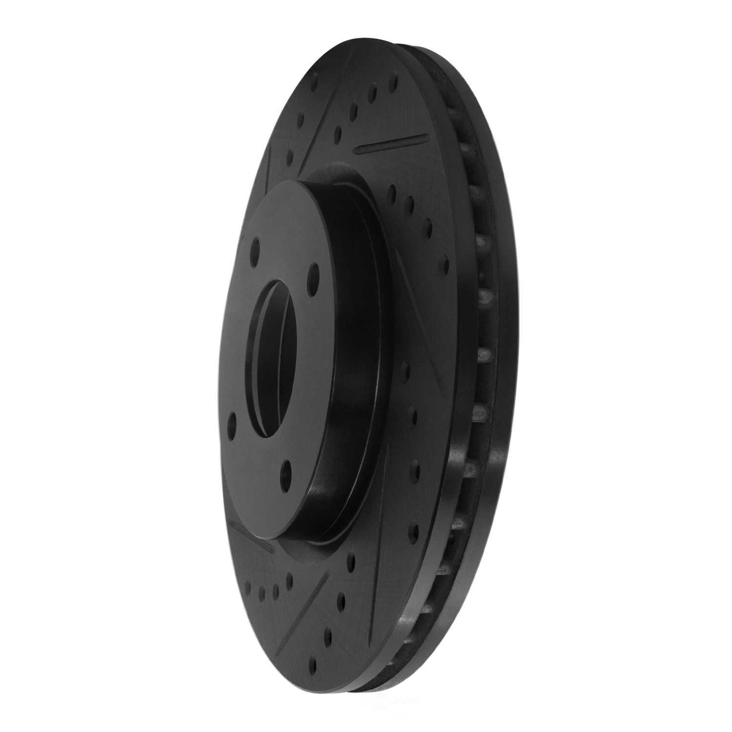Dynamic Friction Company 633-67056L DFC Brake Rotor - Drilled And Slotted - Black