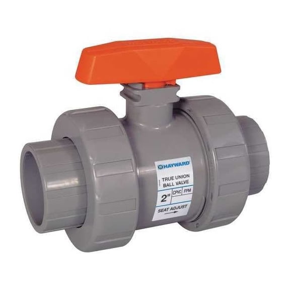 Hayward Flow Control Manual 2-Way Ball Valve,True-Union,PVC TBH1200ASTE0000