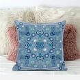 thumbnail image 3 of Amrita Sen Designs  16 x 16 in. Paisley Leaf Geo Duo Suede Zippered Pillow with Insert - Muted Blue & White, 3 of 4