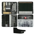 thumbnail image 1 of Sketch Pencil Set, Iron Box Wood Charcoal Complete Tools Art Pencils Set  For Sketching For Painting, 1 of 8