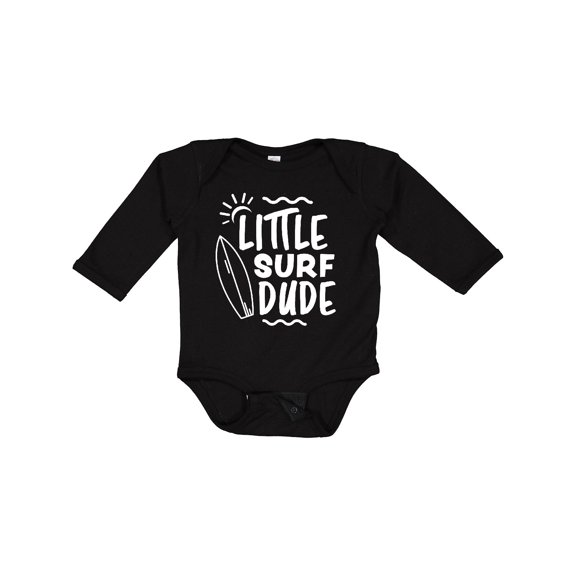 Inktastic Little Surf Dude with Surfboard Boys Long Sleeve Baby Bodysuit