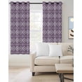 thumbnail image 2 of Purple Boho Blackout Curtains for Bedroom/Living Room, Thermal Insulated Kitchen Curtains, Vintage Ethnic Tribe Abstract Art Grommet Darkening Window Treatment Drapes 52"x63"x2, 2 of 8