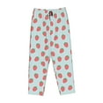 thumbnail image 4 of Xecao Hand Drawn Strawberry Women's Straight Lounge Pajama Pants: The Epitome of Relaxed Sleepwear, 4 of 9