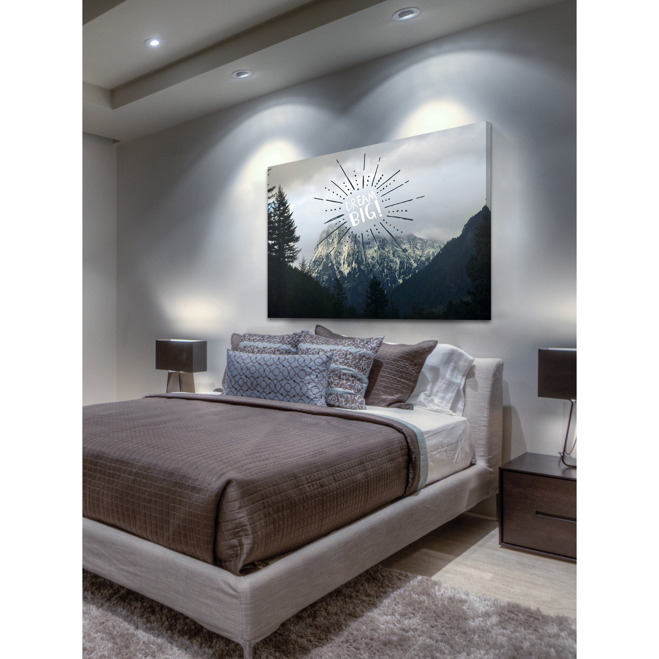 Marmont Hill "Dream Big Text" by Robert Dickinson Painting Print on Canvas