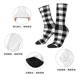 thumbnail image 5 of Balery White And Black Plaid Calcetas Largas con Estampado para Hombre y Mujer – Suaves y Transpirables, Talla Única (US 5-11), 5 of 6