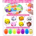 thumbnail image 2 of Huevos de Pascua prellenados, paquete de 24, con coches retráctiles con forma de animales, 2 of 9
