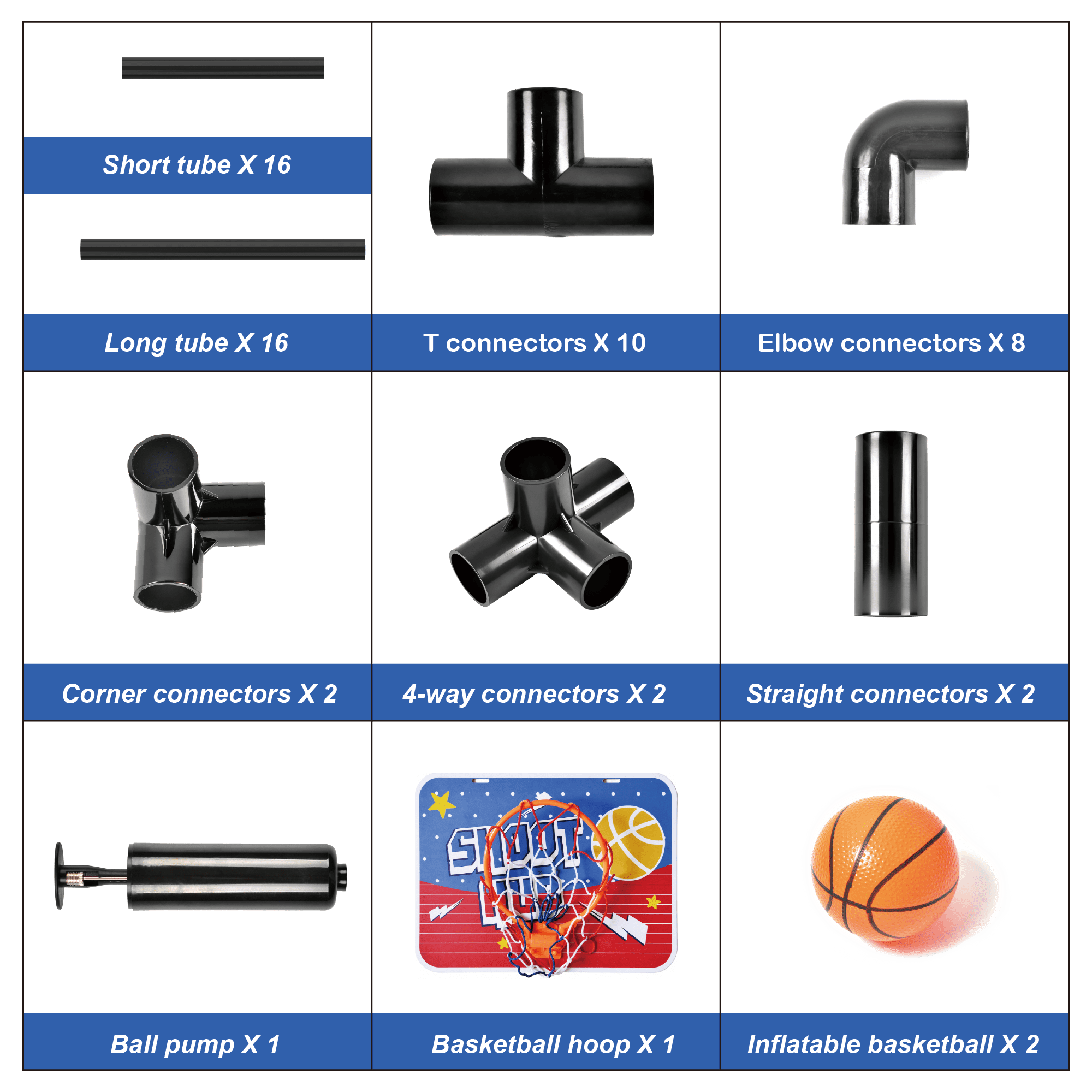 Foldable Kids Basketball Arcade Game, Indoor Single Shot Hoop with 2 Balls & Pump, Sturdy Frame Basketball Toy for Toddlers Children Indoor Play