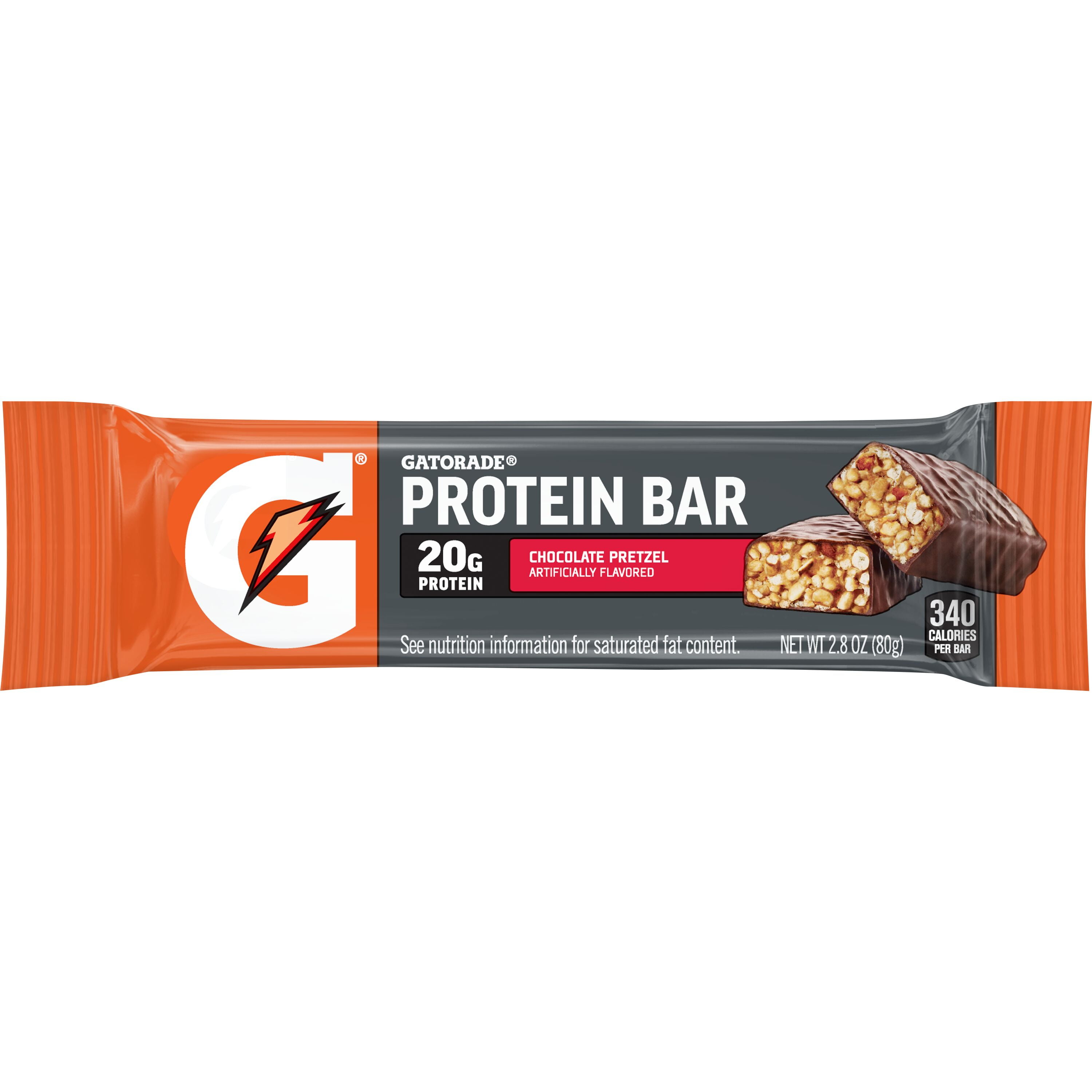 Gatorade Recover Bar, Chocolate Pretzel Whey Protein Bar, 20g Protein