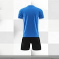 thumbnail image 4 of Odeerbi Niños Niñas Rápido Seco Juego de Entrenamiento de Fútbol Gradiente Geométrico Cuello En V Camiseta Shorts Conjunto Atlético Para 5-17 Años, 4 of 6