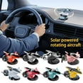 thumbnail image 2 of Solar-Powered 360° Rotating Mini Aircraft-Shaped Car Decor for Modern Men, 2 of 8