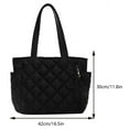 thumbnail image 3 of SunyaMood Women Diamond Quilted Tote Bag Casual Large Crossbody Travel Shopping Bag(Black), 3 of 9