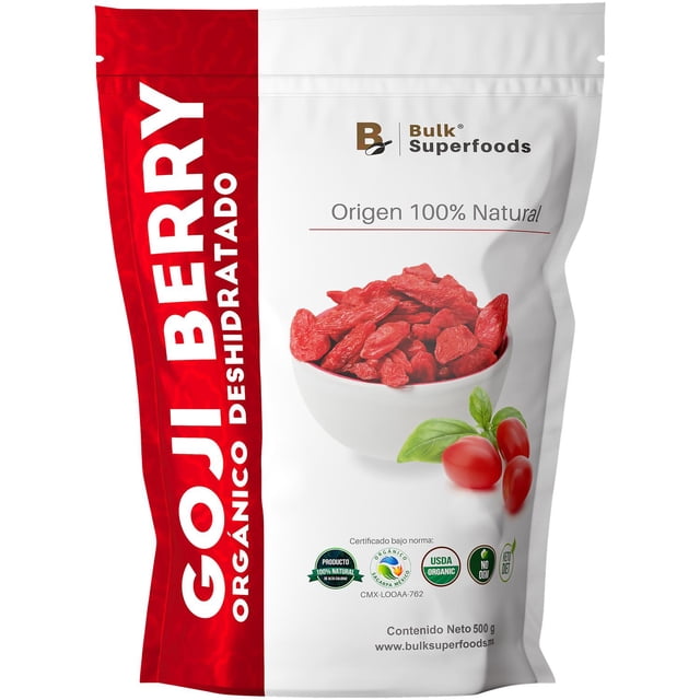 Bayas De Goji Orgánica 500g, Bulk Superfoods, Goji Berry BULK SUPERFOODS superfoods