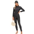 thumbnail image 4 of IBTOM CASTLE Womens Muslim Islamic Long Sleeve Burkini Swimsuits Swimwear Modest Hijab Top+Pants Rashguard Full Cover Floral Bathing Suit L Gray, 4 of 8