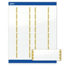 Avery® Labels, 1" x 2-5/8", Gold Dots Edge, Glossy White, 160ct