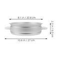 thumbnail image 2 of PTOOTP Dumpling Steamer Basket, Efficient Silver Aluminum for Home, Versatile Strainer, 2 of 8