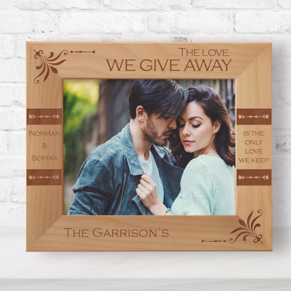 The Love We Give Away Is The Only Love We Keep Personalized Wooden ...