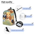 thumbnail image 3 of Kowoue Bluey Pattern Canvas Backpack – Student Double Shoulder Bag, Durable & Lightweight Canvas School & Outdoor Backpack-Small, 3 of 5