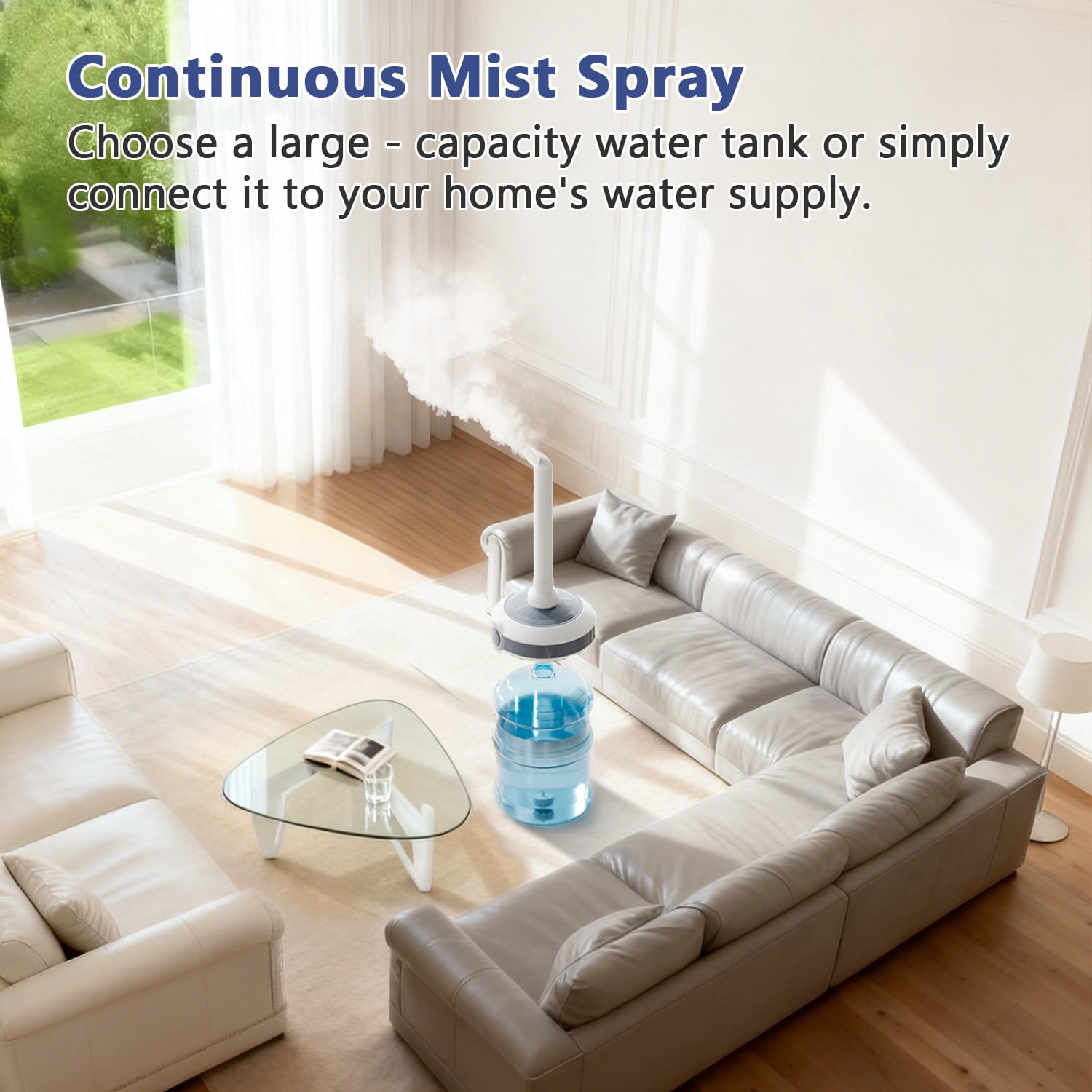 Humidifier Large Room 1000 sq.ft. Large Humidifiers, AILINKE Ultrasonic Cool Mist Industrial Commercial Humidifier 800ml/h Mist Output, Whole House, Green House