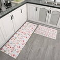 thumbnail image 2 of Pink Christmas Santa and Penguin Pattern Kitchen Rugs Sets Of 2,Anti Fatigue Kitchen Mat Rugs Non Slip Washable,Decorative Kitchen Floor Mats for Kitchen,Sink,Laundry,17"x30"+17"x47", 2 of 7