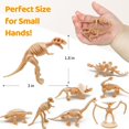 thumbnail image 5 of 12 figuras de juguete de esqueletos fósiles de dinosaurios, minifiguras de dinosaurios para niños pequeños, adornos para tartas de huesos de dinosaurio, regalo ideal para niños y niñas de 3, 4, 5 y 6, 5 of 5