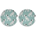 thumbnail image 2 of FREEAMG Car Coasters 2 Pack, 2.5inch Cute White Dalmatian Dog Absorbent Ceramic Coaster for Cup Holder, 2 of 6