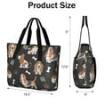 thumbnail image 3 of Tote Bag for Women - Basset Hounds with Bones and Presents Shoulder Bag - Large Utility Work Duffle Bag with Zipper Handbag for Travel, Work, Sprots, 3 of 5