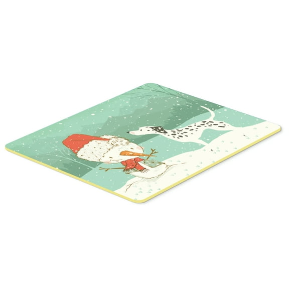 Dalmatian and Snowman Christmas Kitchen or Bath Mat 24x36